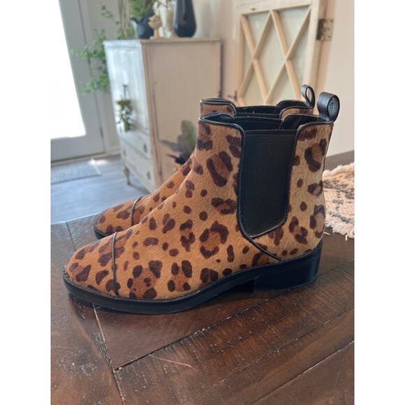 Cole Haan size 8 real fur animal print booties - Picture 1 of 5